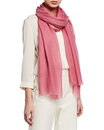 Loro Piana Aria Contrast-border Soffio Stole In Petal