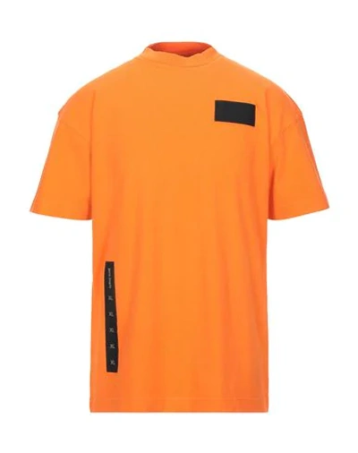 Palm Angels Men's Logo Patched T-shirt In Orange