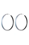 Alexis Bittar Large Skinny Hoop Earrings, Green In Black Beetle