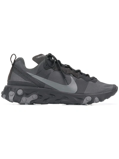 Nike React Element 55 Trainers In Black,grey