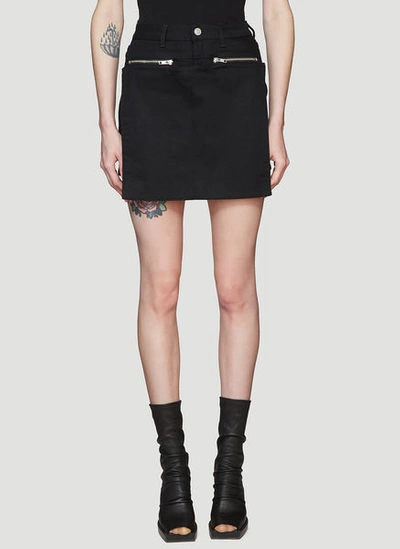 Alyx Denim Cargo Mini Skirt In Black