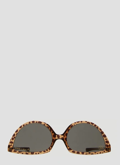 Mykita X Martine Rose Cat Eye Sunglasses In Brown
