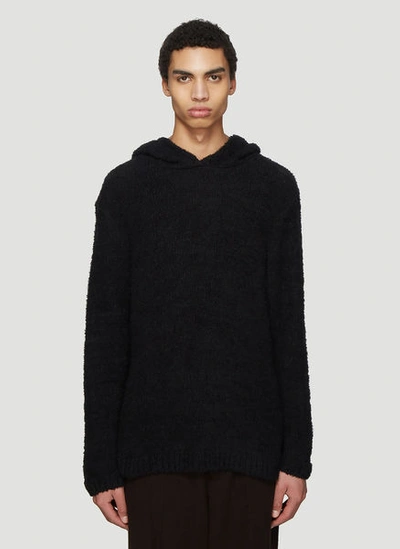 Our Legacy Towel Knit Hoodie In Black