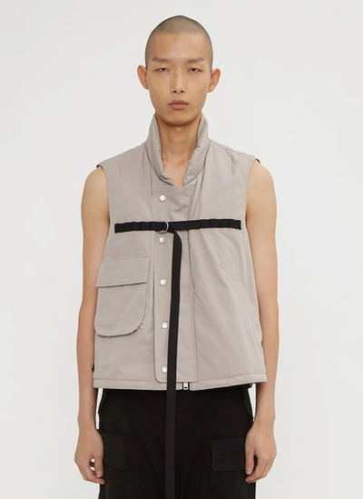 Ben Taverniti Unravel Project Padded Military Vest In Grey
