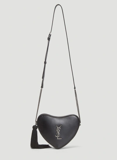 Saint Laurent heart crossbody bag black