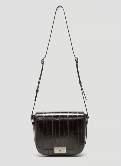 Saint Laurent Betty Satchel Eel Skin Shoulder Bag In Black In Noir