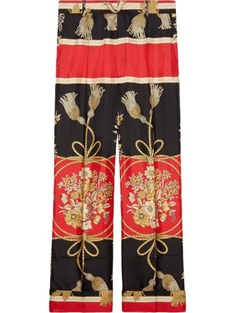 gucci silk trousers