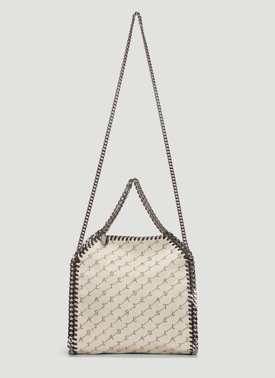 Stella Mccartney Woven Falabella Chain Mini Bag In Beige