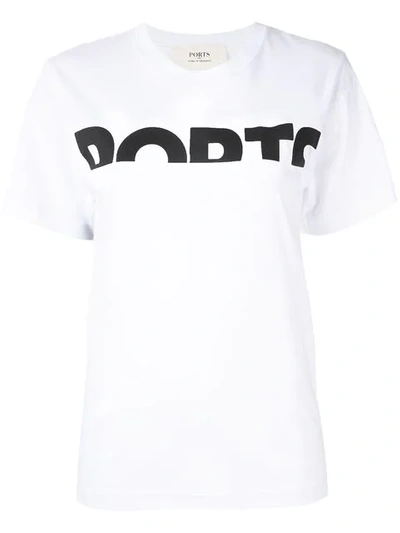 Ports 1961 Logo Print T-shirt In White | ModeSens