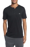 Lacoste Henley T-shirt In Silver Chine