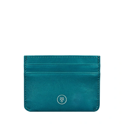 Maxwell Scott Bags Quality Womens Leather Credit Card Case In Blue