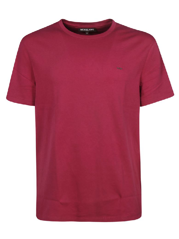 Michael Kors Logo Embroidered T-shirt In Red | ModeSens