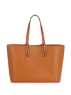 Christian Louboutin Small Cabata Leather Tote In Tan