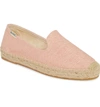 Soludos Platform Espadrille Flat In Dusty Rose Canvas