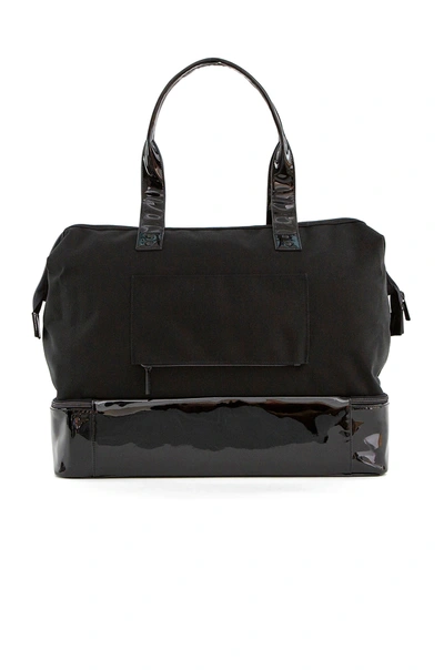 Beis The Weekend Patent Travel Tote In Black