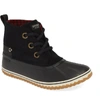 Sperry Schooner Chukka Duck Boot In Black Wool/ Leather
