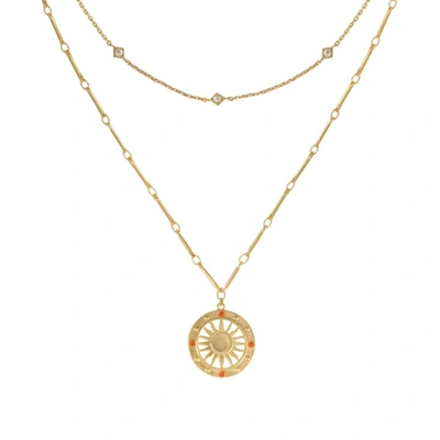 Wanderlust + Co Solis Gold Necklace