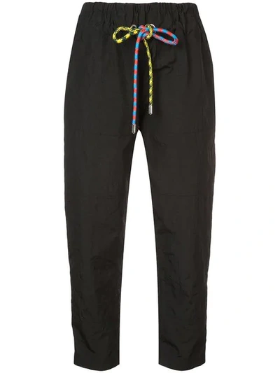 Proenza Schouler Parachute Hammered Technical Track Pants In Black