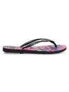 Havaianas Slim Tropical Flip Flops In Black