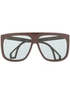 Gucci Oversized Sunglasses In Brown