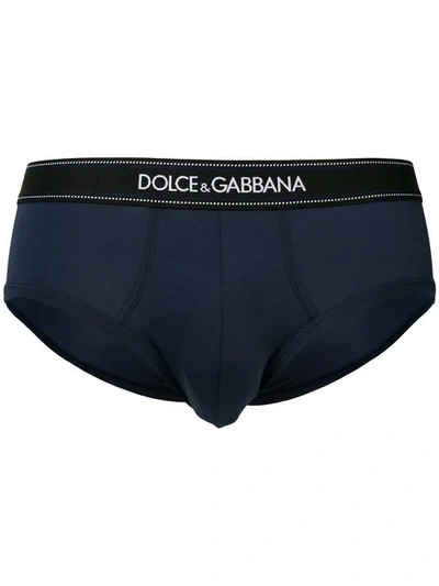 Dolce & Gabbana Branded Briefs In Blue