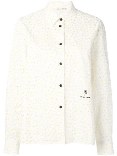 Alyx Polka Dot Textured Shirt In White