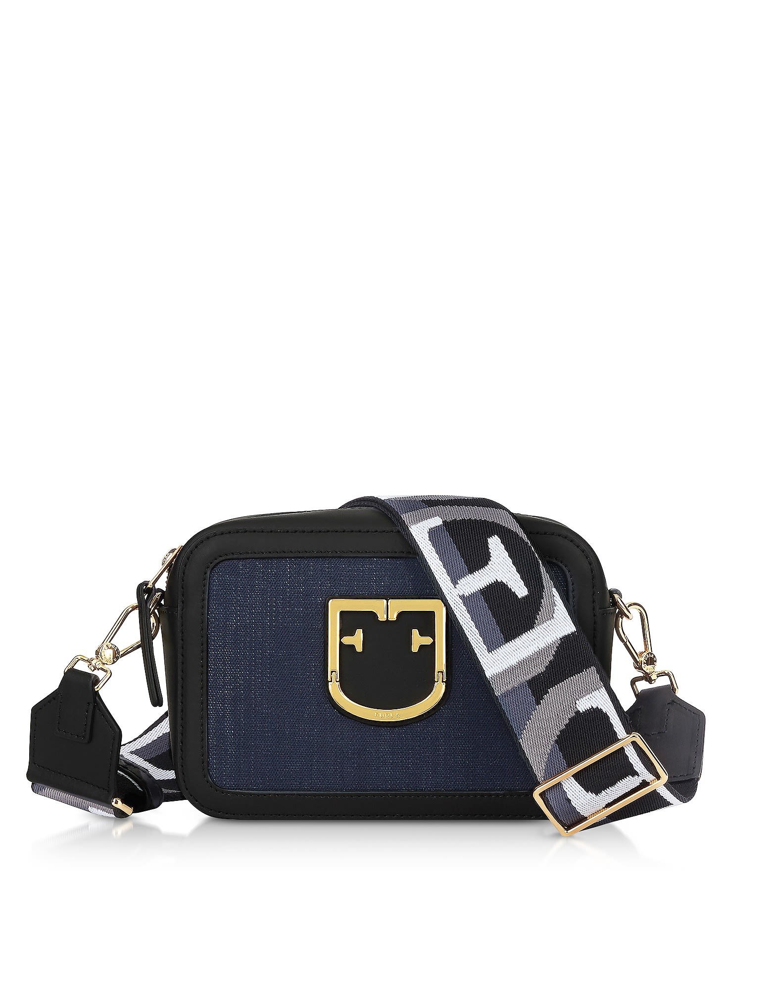 Furla Denim Brava Mini Crossbody Bag In Dark Blue ModeSens