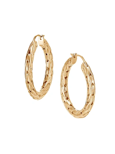 John Hardy Classic Chain 18k Yellow Gold Small Hoop Earrings