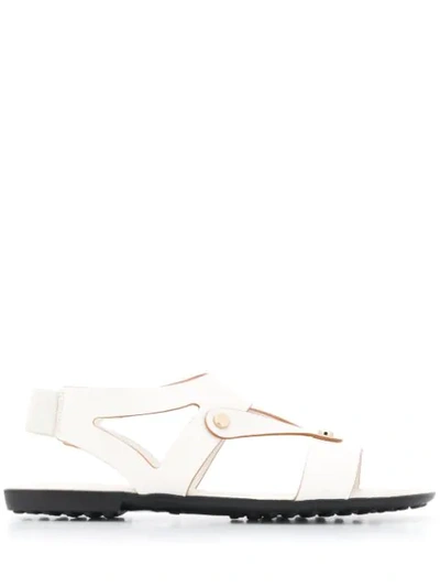 Tod's Flat Sandals In White
