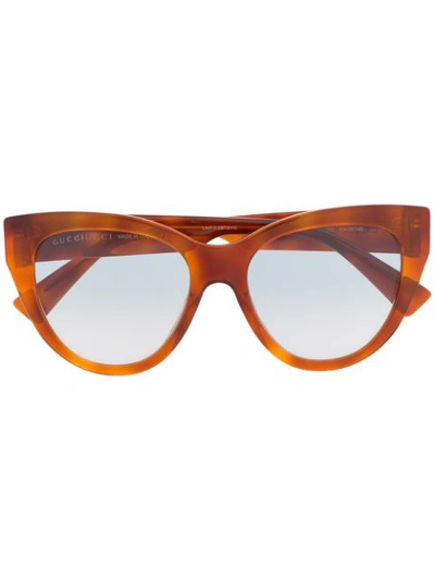 Gucci Cat Eye Sunglasses In Brown
