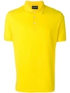 Emporio Armani Geripptes Poloshirt In Yellow