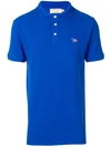 Maison Kitsuné Logo Polo Shirt In Blue