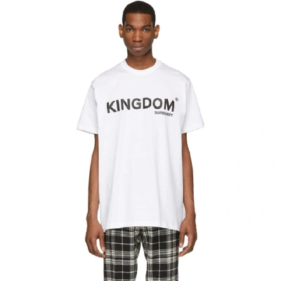 Burberry Kingdom Print Cotton Jersey T-shirt In White