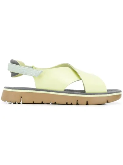 Camper Oruga Criss-cross Sandals In Yellow