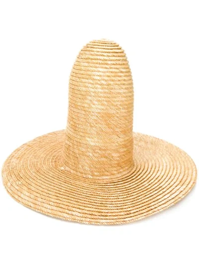 A.w.a.k.e. Tall Straw Hat In Neutrals