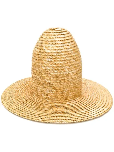 A.w.a.k.e. High Straw Hat In Neutrals