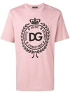 Dolce & Gabbana Crest Crown Logo T In Pink