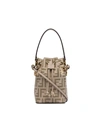 Fendi Beige Mon Tresor Logo-embossed Mini-bag - Neutrals