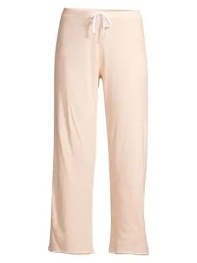 Skin Organic Pima Cotton Double Layer Pajama Pants In Balm Pink