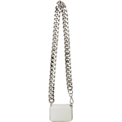 Kara Mini Chain Strap Shoulder Bag In White
