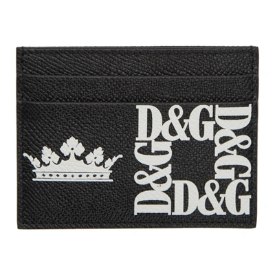 Dolce & Gabbana Dolce And Gabbana Black Printed Logo Card Holder