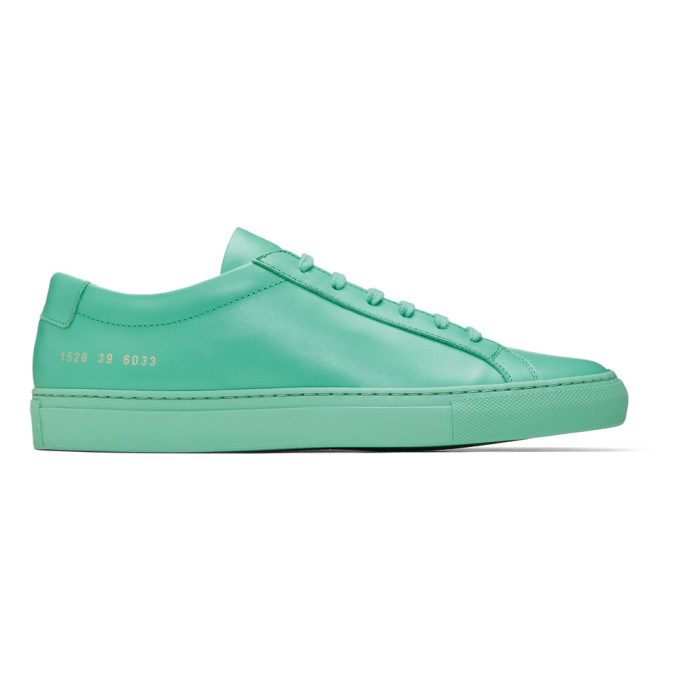 Common Projects Green Original Achilles Low Sneakers In 6033 Mint ...