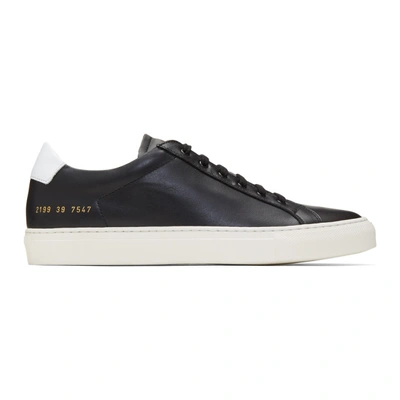 Common Projects Black Retro Low Sneakers In 7547 Black