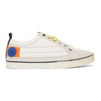 Diesel Off-white D-velows Low Patch Sneakers In H7121 Wht/o