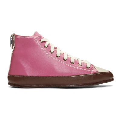 Linder Pink Chapal 1832 Edition Leather High-top Sneakers In Crmpnk