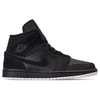 Nike Jordan Women's Air Jordan 1 Mid Se Casual Shoes, Black - Size 5.5