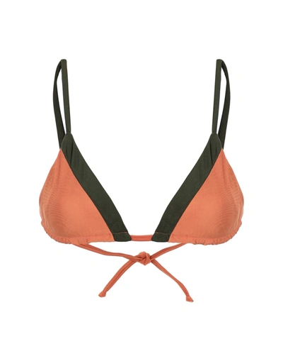 Água De Coco Bikini Tops In Orange