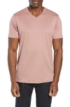 Robert Barakett Georgia Regular Fit V-neck T-shirt In Coral Tulip