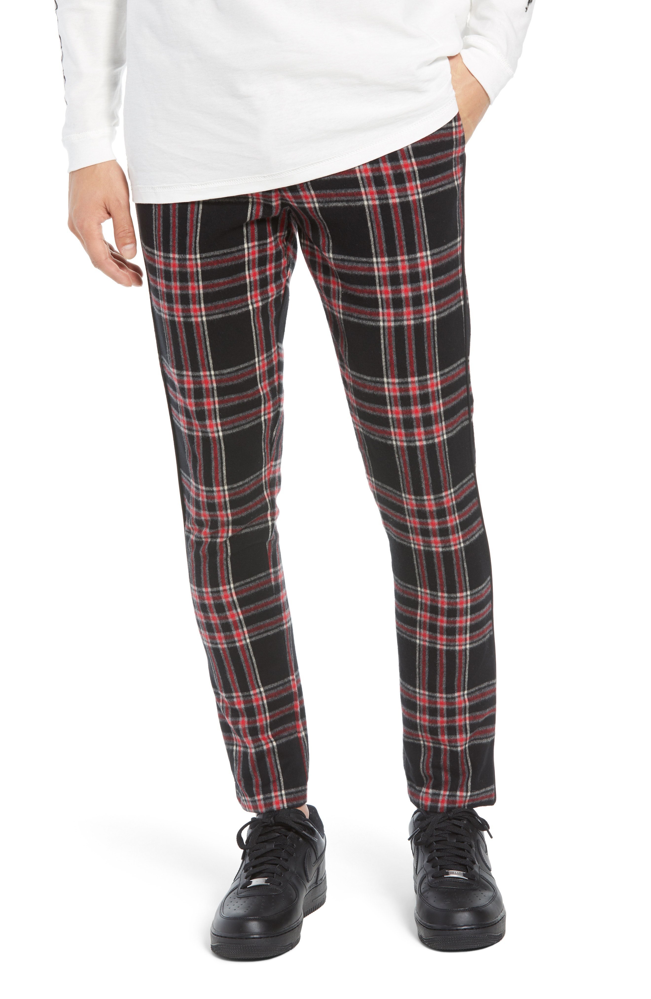 grey tartan pants
