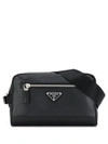 Prada Saffiano Leather Belt Bag In F0002  Nero
